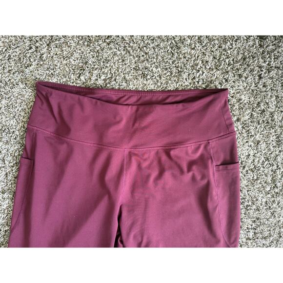 Baleaf Active Crop Pants Plus Size 2X Pull On Yoga Workout Running Gym Leggings - Picture 3 of 6